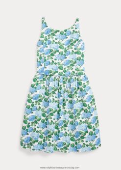 virágos sztreccs Dobby ruha 2680487532 gyerekek Ralph Lauren virágos hortenzia