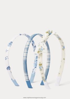 virágos vékony fejpánt 3 db 2680487158 gyerekek Ralph Lauren fehér/irodakék