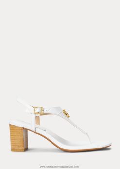 westcott ii dombornyomott bőr szandál 2680485010 nők Ralph Lauren rl fehér