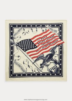 zászló és sas pamut bandanna 2680482462 férfiak Ralph Lauren krém multi