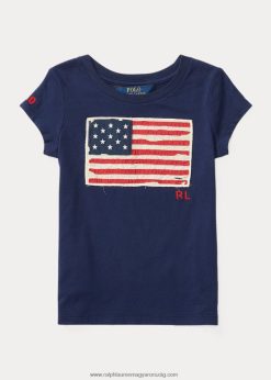 zászlós pamut dzsörzé póló 2680486946 gyerekek Ralph Lauren newporti haditengerészet