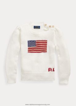zászlós pamut nyakú pulóver 2680486794 gyerekek Ralph Lauren nevis