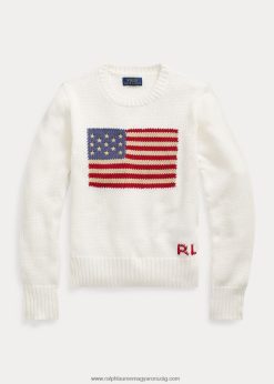 zászlós pamut nyakú pulóver 2680487232 gyerekek Ralph Lauren nevis