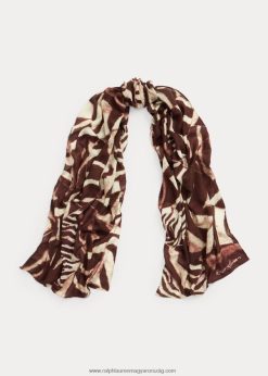 zebramintás pashmina sál 2680485614 nők Ralph Lauren barna/krémes multi